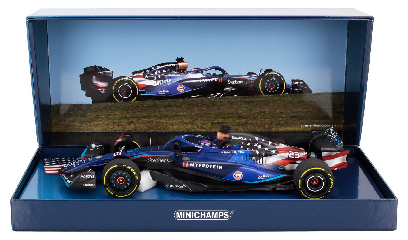 WILLIAMS - F1 FW45 TEAM WILLIAMS RACING GULF N 23 AUSTIN USA GP 2023 ALEXANDER ALBON - BLU NERO
