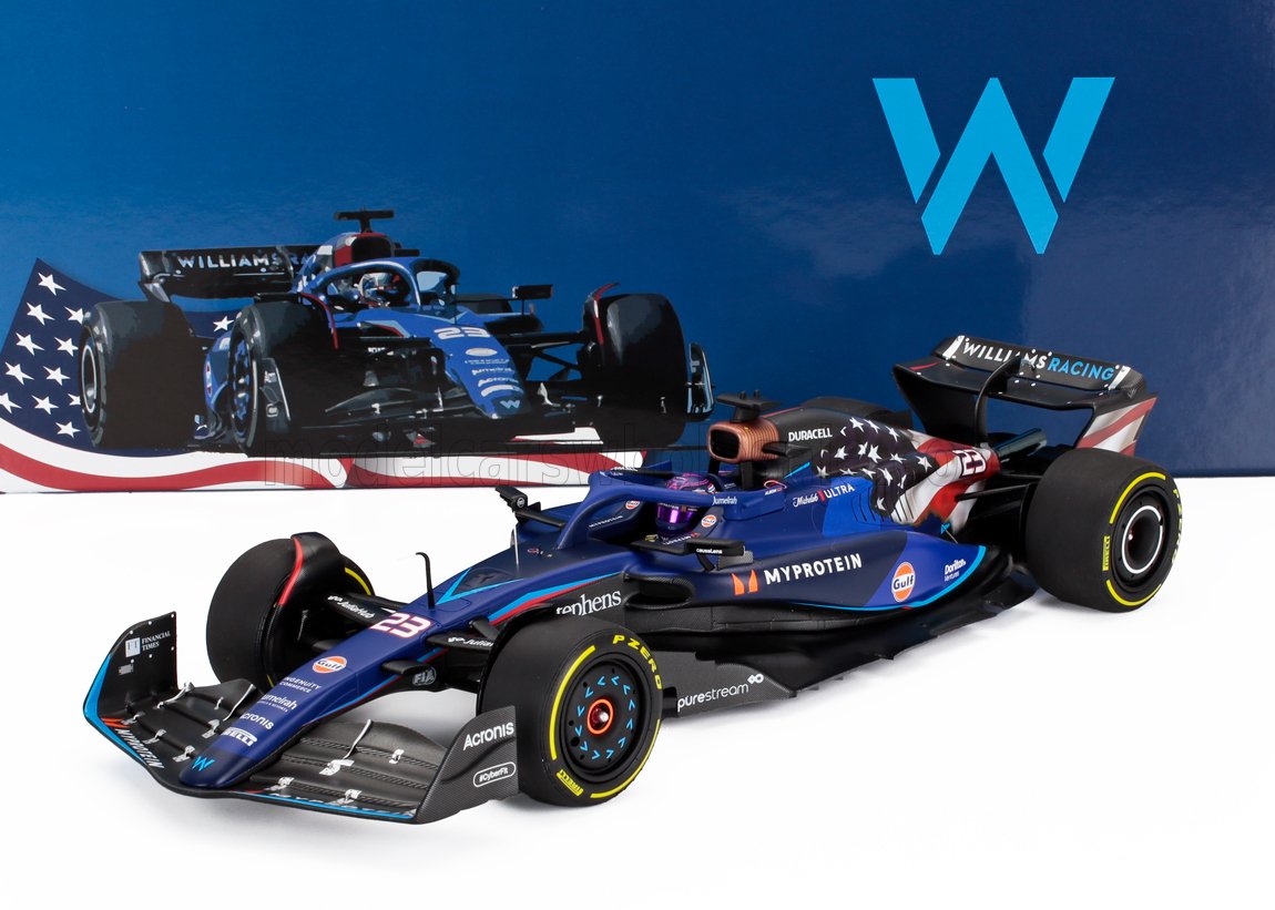 WILLIAMS - F1 FW45 TEAM WILLIAMS RACING GULF N 23 AUSTIN USA GP 2023 ALEXANDER ALBON - BLU NERO