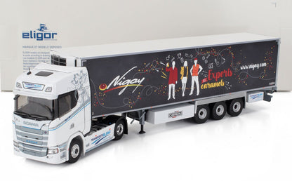 SCANIA - S500 SEMI FRIGO CAMION CASSONATO BLANC TRANSPORTS 2022 - BIANCO NERO - Vroomi