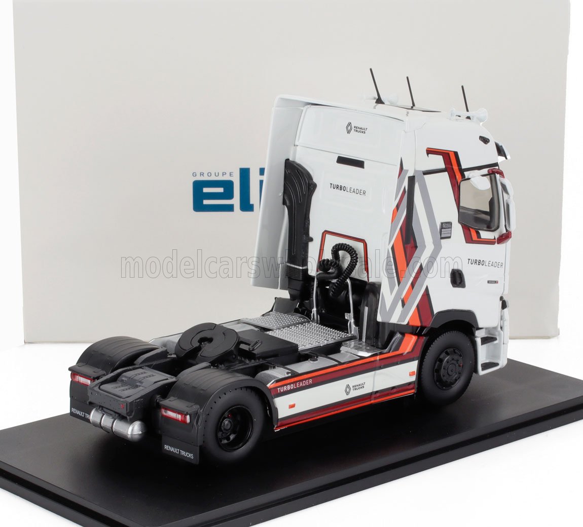 RENAULT - T-LINE HIGH TURBO LEADER TRATTORE STRADALE 2 ASSI 2021 - BIANCO MARRONE ARANCIONE GRIGIO - Vroomi