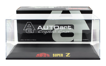 Scatola espositiva Autoart Crystal Case con supporto per modello Super Z, disponibile tramite il partner Vroomi.