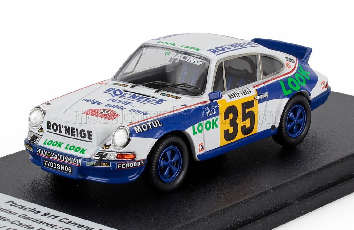 TROFEU - 1/43 - PORSCHE - 911 CARRERA RS COUPE (versione notturna) N 35 RALLY MONTECARLO 1978 CHRISTIAN GARDAVOT - GEORGES OTTO - BIANCO BLU