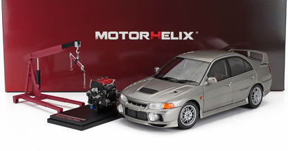 MITSUBISHI - LANCER EVO IV CON MOTORE E ACCESSORI 1999 - GRIGIO METALLIZZATO