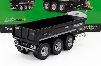 Modello in scala limitato del rimorchio Joskin Trans-KTP 27/65 nero a sei ruote, disponibile su Vroomi.