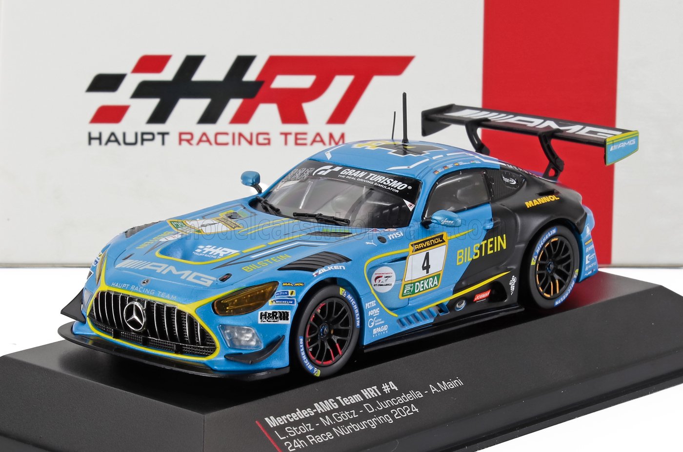 MERCEDES BENZ - AMG GT3 6.2L V8 TEAM BILSTEIN BY HRT N 4 4° 24h NURBURGRING 2024 MAXIMILIAN GOTZ - DANIEL JUNCADELLA - ARJUN MAINI - LUCA STOLZ - BLU CHIARO NERO