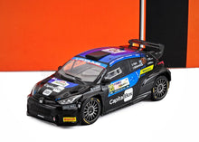 Black and blue rally car model with CapitalBox and Pirelli logos, available on Vroomi