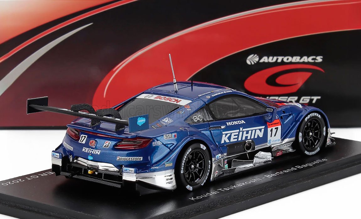 HONDA - NSX-GT TEAM KEIHIN REAL RACING N 17 GT500 CLASSE SUPER GT 2020 KOUDAI TSUKAKOSHI - BERTRAND BAGUETTE - BLU BIANCO