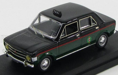 Modellino di taxi vintage nero e verde con striscia rossa e insegna taxi, disponibile su Vroomi.