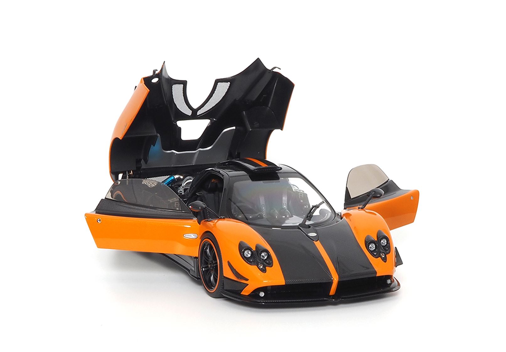 PAGANI ZONDA CINQUE COUPE DIECAST FULL OPEN ARANCIO ST. TROPEZ - PACCHETTO SPECIALE - Vroomi