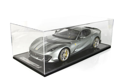 FERRARI 812 COMPETIZIONE STRISCIA ARGENTO GRIGIO COBURN - Vroomi