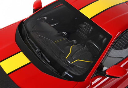 FERRARI 812 COMPETIZIONE STRISCIA GIALLO ROSSO CORSA 322 - PNEUMATICI GIALLI - Vroomi