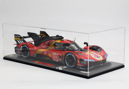 FERRARI 499P VINCITRICE DELLA 24 ORE DI LE MANS 2023 AUTO N.51 CON USURA DA GARA PIER GUIDI-CALADO-GIOVINAZZI - Vroomi