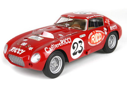 Red classic Ferrari race car number 23 with Ricci sponsor logos, available on Vroomi platform