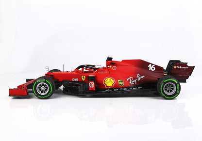 FERRARI SF21 GRAN PREMIO DEL MADE IN ITALY E DELL'EMILIA ROMAGNA CHARLES LECLERC AUTO N.16 PNEUMATICI INTERMEDI VERDI - Vroomi