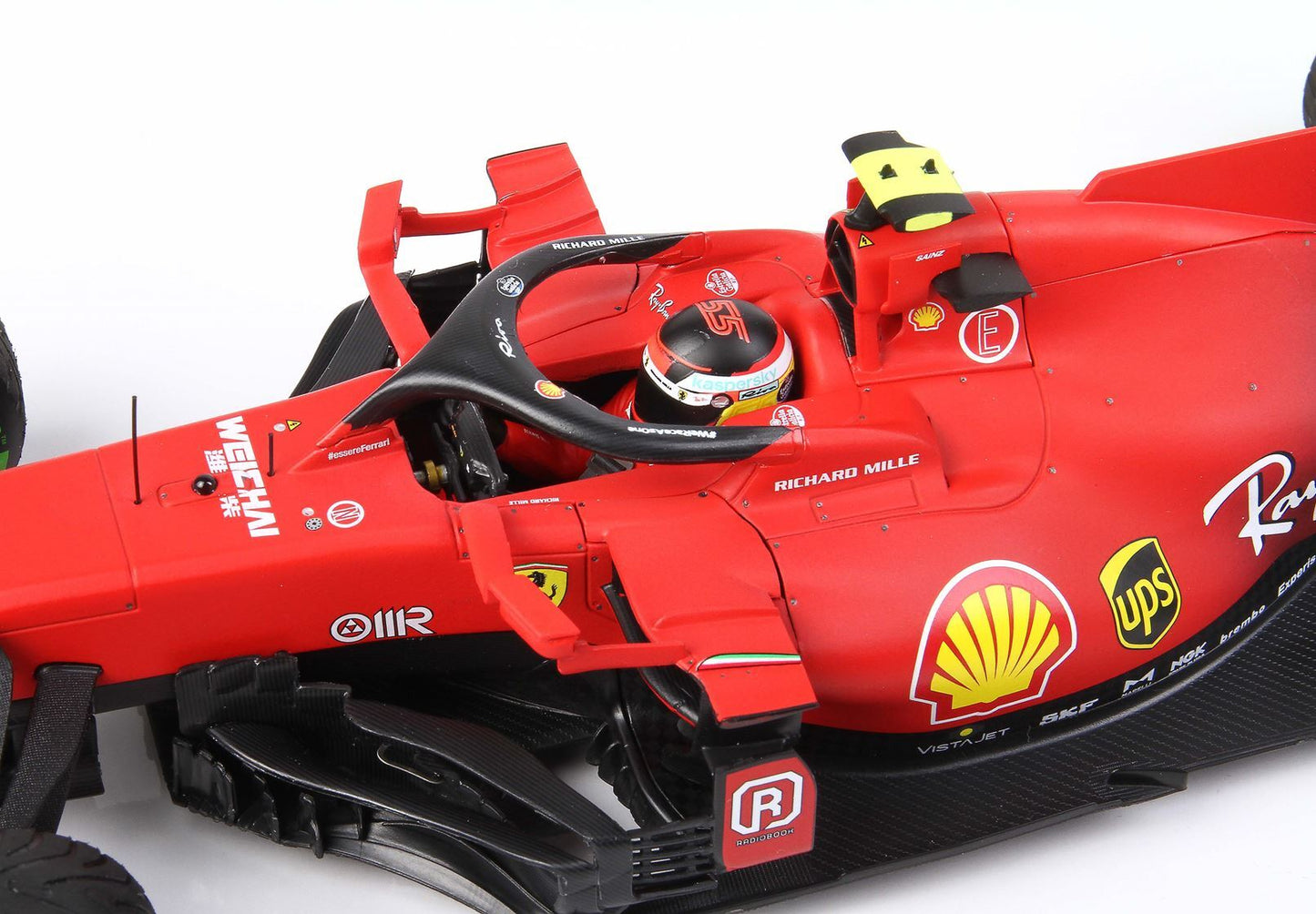 FERRARI SF21 GRAN PREMIO DEL MADE IN ITALY E DELL'EMILIA ROMAGNA CARLOS SAINZ AUTO N. 55 PNEUMATICI INTERMEDI VERDI - Vroomi