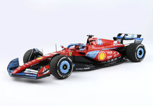 FERRARI SF24 GP USA MIAMI 2024 MODELLO IN METALLO - CONFEZIONE SPECIALE IN POLIFOAM VERNICIATURA AZZURRA LECLERC - Vroomi