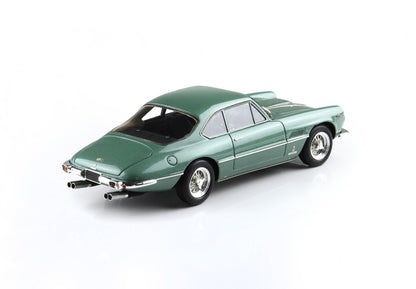 Green classic vintage model car with chrome detailing, available through Vroomi