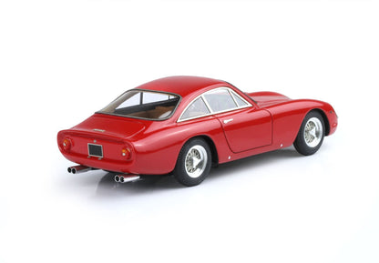Modellino di Ferrari coupé vintage rossa con cerchi a raggi e quattro marmitte, ora disponibile su Vroomi.