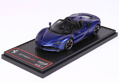 FERRARI SF90 SPIDER BLU ELETTRICO METALLIZZATO - Vroomi