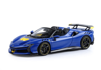 FERRARI SF90 XX SPIDER AZZURRO DINO E GIALLO - Vroomi