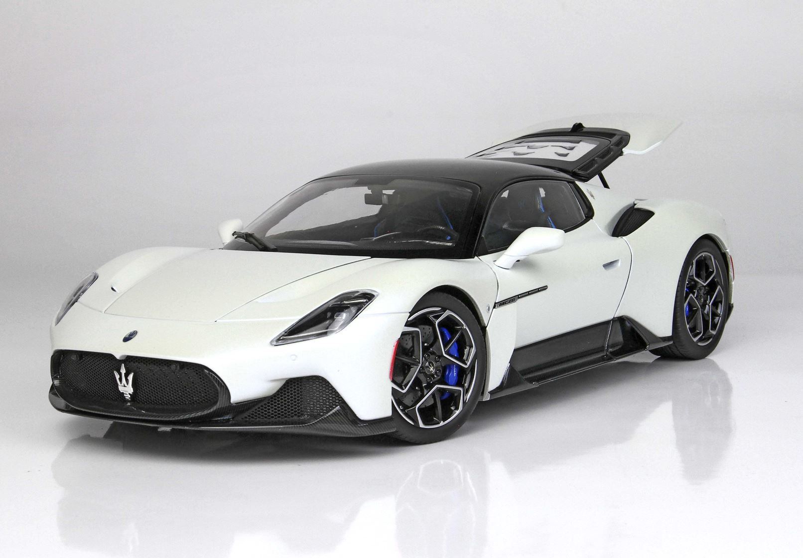 MASERATI MC20 DIECAST FULL OPEN BIANCO AUDACE TETTO NERO - Vroomi