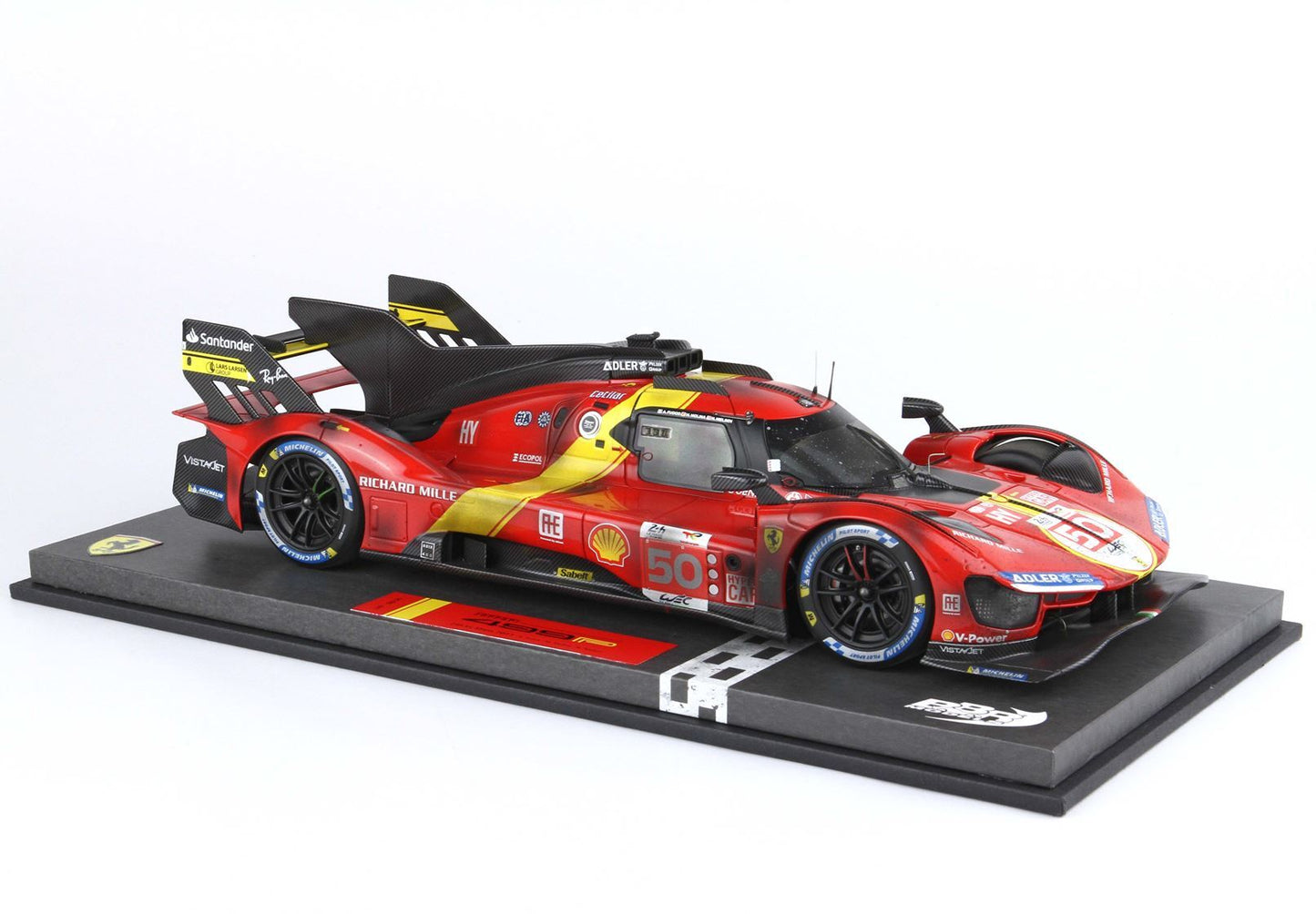 FERRARI 499P 24H LE MANS CAR N. 50 2023 EDIZIONE LIMITATA SPORCA FINE GARA - Vroomi
