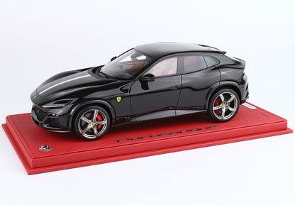 FERRARI PUROSANGUE - TETTO PANORAMICO NERO PUROSANGUE - BANDIERA FRANCESE - BASE ROSSA - Vroomi