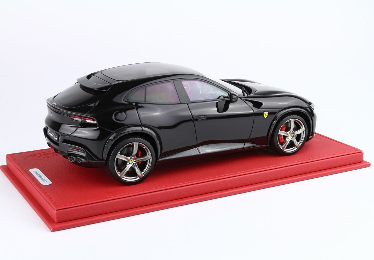 FERRARI PUROSANGUE - TETTO PANORAMICO NERO PUROSANGUE - BANDIERA FRANCESE - BASE ROSSA - Vroomi